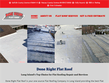 Tablet Screenshot of donerightflatroof.com